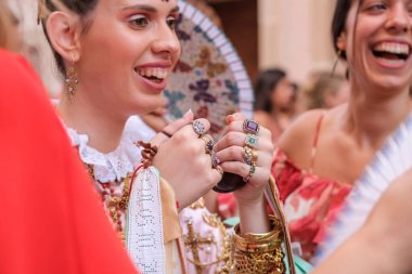 Eagles ve Sant Joan Pelos 'un Dansı, Corpus Christi alayı, Pollensa, Mayorka, Balearic Adaları, İspanya