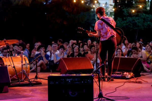 Anna Andreu Concert Mida Lluna Vers Festival Binissalem Majorca Balearic — Stock Photo, Image