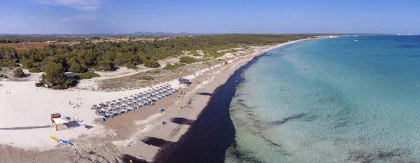 Playa Rapita Vista Aérea Campos Mallorca Islas Baleares España —  Fotos de Stock