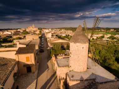 Geleneksel un değirmeni, Sineu, Mancomunidad del Pla, Mallorca, Balear adaları, İspanya, Avrupa
