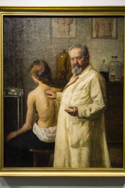 Doktor Salomon Ehrmann 'ın portresi, Lasar Krestin, 1913, tuvaldeki yağ, Berlin, Almanya, Avrupa Yahudi Müzesi