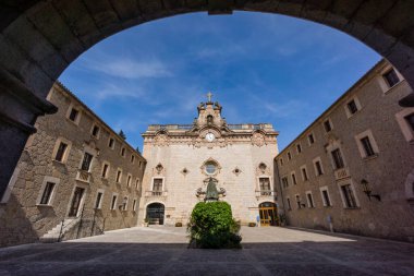 Santuario de LLuc, siglo XVII, Escorca, Sierra de Tramuntana, Mallorca, balear adaları, İspanya, Avrupa