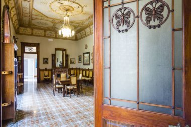 Edificio de estilo modernista de Can Prunera, siglo XX, Soller, Sierra de Tramuntana, Mallorca, Balear Adaları, İspanya, Avrupa