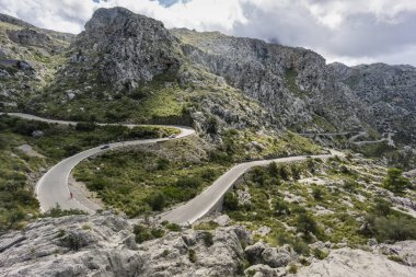 Carretera de Sa Calobra, Escorca, Mallorca, İspanya, Avrupa