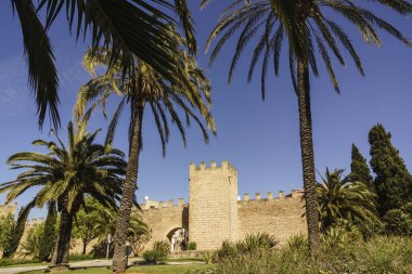 Muralla Ortaçağ, Siglo XIV, Alcudia, Mallorca, Islas Baleares, İspanya