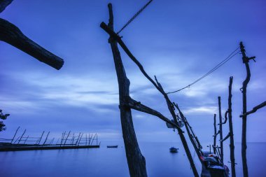 tipicas gruas de barca, Savudrija, yarımada de Istria, Croacia, europa