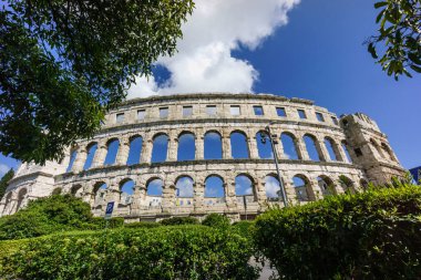 Anfiteatro de Pula, Pula, Peninsula de Istria, Croacia, Avrupa