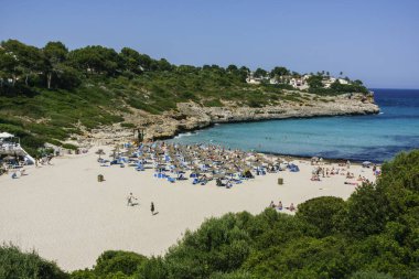 Cala Mendia, Manacor, costa de Llevant. Mallorca, Islas Baleares. İspanya