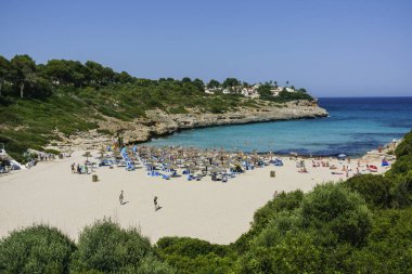 Cala Mendia, Manacor, costa de Llevant. Mallorca, Islas Baleares. İspanya