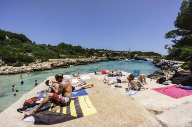 Cala Sa Nau, Santaniy, Mallorca, islas baleares, İspanya