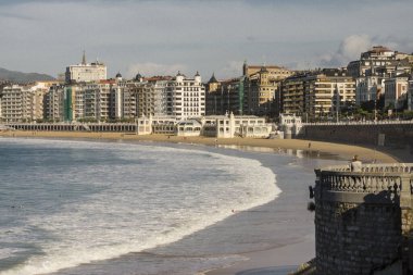 Paseo de Ondarreta, San Sebastian, playa de la Concha, Guipuzcoa, Euzkadi, İspanya