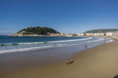 San Sebastian, playa de la Concha, Guipuzcoa, Euzkadi, İspanya