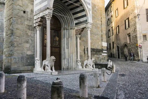 Базиліка Санта Марія Маджоре Бергамо Ломбардія Італія Європа — стокове фото