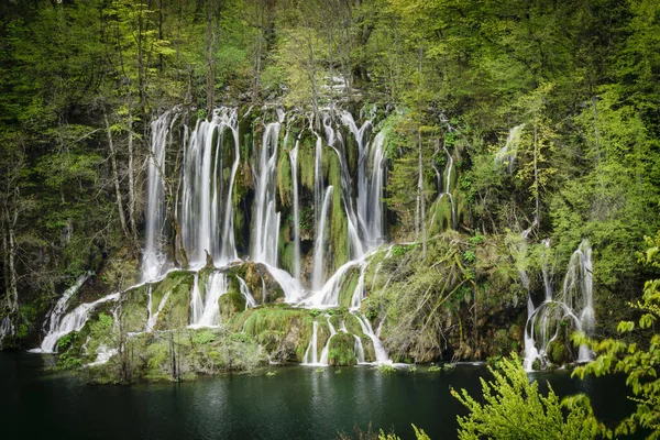 Parque Nacional Los Lagos Plitvice Monio Mundial Unesco Croacia — стоковое фото
