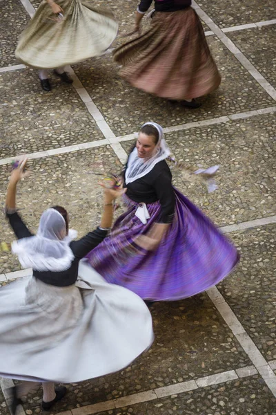 Baile Boleros Tradicionales Mallorquines Claustro Sant Bonaventura Llucmajor Islas Baleares — Stok fotoğraf