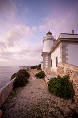 Kaptan Blanc deniz feneri, 1863 llucmajor. Migjorn Bölgesi. Mallorca. Balear Adaları. İspanya.