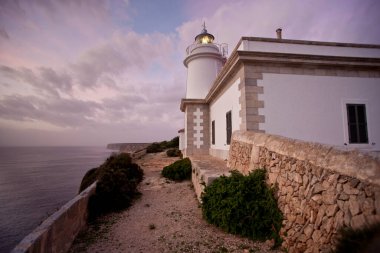 Kaptan Blanc deniz feneri, 1863 llucmajor. Migjorn Bölgesi. Mallorca. Balear Adaları. İspanya.