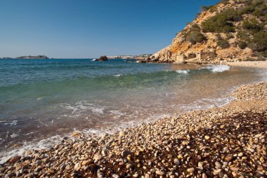 Cala Moli. Sant Josep de Talaia. Ibiz. Balear Adaları. İspanya..