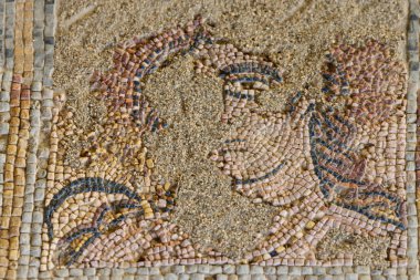mosaico figurativo, casa de los surtidores, primera mitad del siglo II, Conimbriga, ciudad del Conventus Scallabitanus, provincia romana de Lusitania, cerca de Condeixa-Nova,