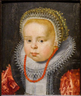 Dantel başlıklı kız, Cornelis de Vos 'un çiçekçisi, Nins, çocuk portreleri XVI-XIX, Sa Bassa Blanca Müzesi (msbb