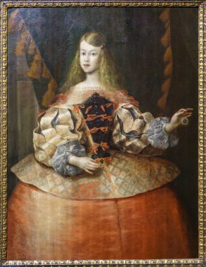 Infanta Maria Teresa of Spain, 1665, attributed to Francisco Ignacio Ruiz de la Iglesia, Spanish School, Nins, portraits of children s. XVI-XIX, Sa Bassa Blanca Museum (msbb clipart