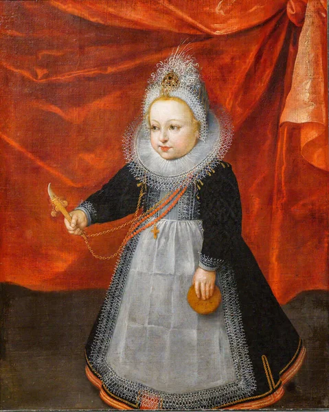 Bir Prensesin Portresi 1604 Frans Pourbus Çemberi Yonger Nins Çocukların Stok Resim