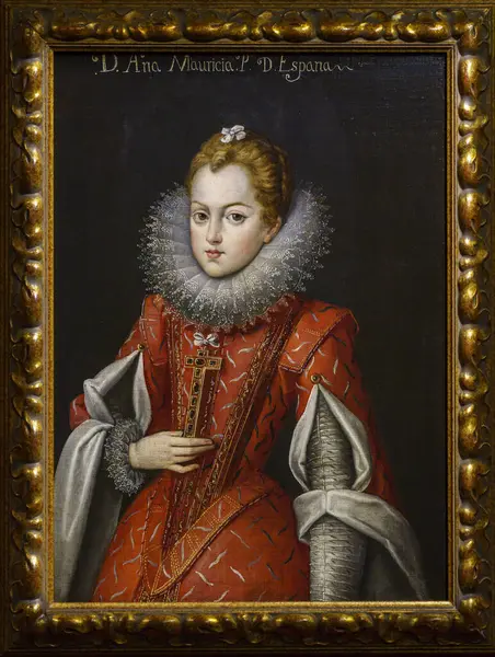 Infanta Ana Rakouská 1609 Rodrigo Villandrando Španělská Škola Nins Portréty Royalty Free Stock Fotografie