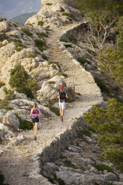 Moros ve Cristianos. Polenya. Sierra de Tramunta. Mallorca. Islas Baleares, İspanya.