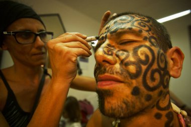 Moros ve Cristianos. Polenya. Sierra de Tramunta. Mallorca. Islas Baleares, İspanya.