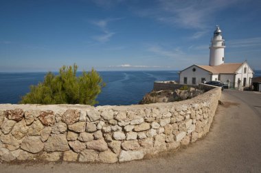 Faro de Capdepera. Comarca de llevant.Mallorca. Balear Adaları. İspanya.
