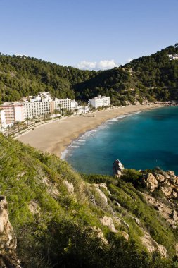 Cala de Sant Vicent 'te. Es Amunts. İbiz. Balear Adaları. İspanya..