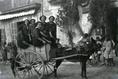 20. yüzyılın başından kalma tarihi bir resim, Porreres, Mayorka, İspanya