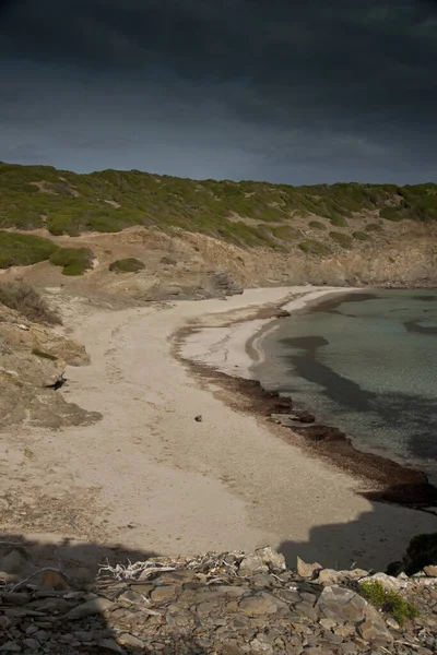 Playa Den Taguga Cala Preci Menorca Balearic Spain — стоковое фото