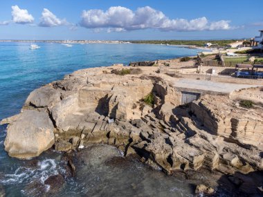 Ses Covetes plajı, Campos belediyesi, Mayorka, Balearic Adaları, İspanya