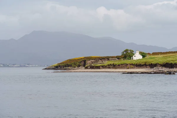 Самотній Будинок Кінному Острові Ballinskelliges Ring Kerry Велика Британія — стокове фото