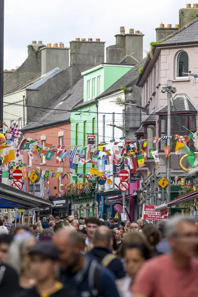 Quay caddesi atmosferi, Galway, İrlanda, Birleşik Krallık