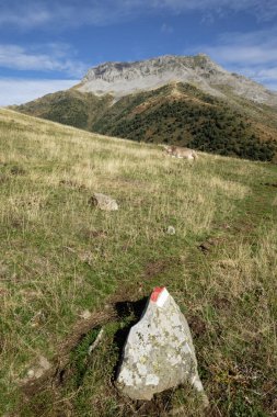GR11 patikası, Hecho Vadisi, batı vadileri, Pyrenean sıradağları, Huesca ili, Aragon, İspanya, Avrupa