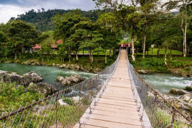 bridge over the river Cuatro Chorros, clipart