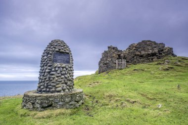 Duntulm Kalesi, Kuzey Trotternish Sahili, Skye Adası, İskoçya, Birleşik Krallık