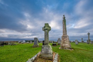 Kilmuir Mezarlığı, Kilmuir, (Cille Mhoire), Trotternish Yarımadasının batı kıyısı, Skye Adası, İskoçya, Birleşik Krallık