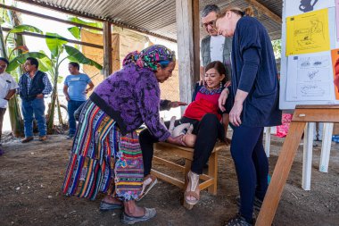 Geleneksel ebeler için atölye çalışması, San Bartolome Jocotenango, Guatemala, Orta Amerika