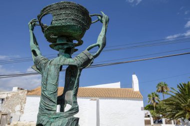 Sant Francesc de Paula Kilisesi ve Salinas Doğal Parkı 'nın çeviri merkezi, 18. yüzyıl, Sant Jordi, İbiza, Balearic Adaları, İspanya