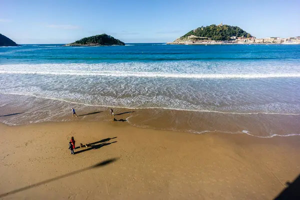 La Concha Sahili, San Sebastian, Guipuzcoa, Euzkadi, İspanya