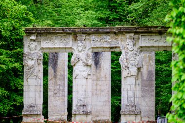Catherine de 'Medici' nin süvarileri labirentin yanında, Chenonceau kalesi, 16. yüzyıl, Chenonceaux, Indre-et-Loire departmanı, Fransa