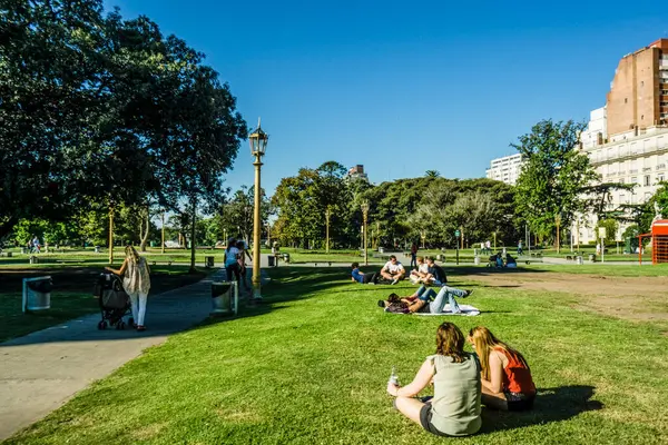 stock image Intendente Alvear Square, known as France Square, Buenos Aires, Republic of Argentina, Southern Cone, South America