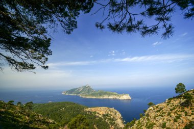 Sa Dragonera Doğal Parkı. Ejderha Adası. Tramuntana sıradağları. Mayorka. Balear Adaları. İspanya.