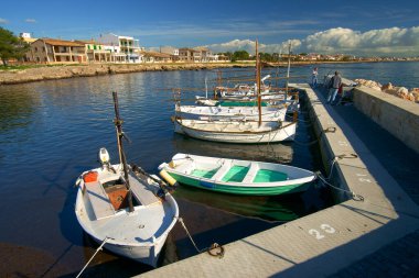 Halka açık limanlar, Estanyol marinası, Llucmajor, Mallorca, Balearic Adaları, İspanya