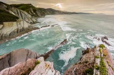 Gelgit, Flysch Sahili, Zumaia Sahili, Guipuzcoa, Euzkadi, İspanya