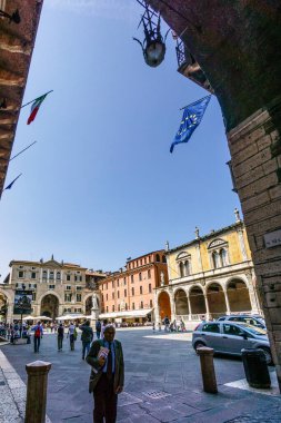 Piazza dei Signori, nam-ı diğer Piazza Dante, Verona, Dünya Mirası Sitesi, Veneto, İtalya, Avrupa