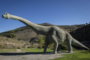 Brachiosaurus, gerçek boyutlu üreme, Brachiosaurus altithorax, Valdecevillo sitesi, Enciso, La Rioja, İspanya, Avrupa